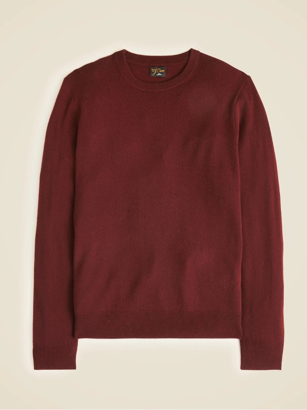 J. Crew Cashmere Crewneck Sweater in Port Wine Burgundy Size Medium NWT